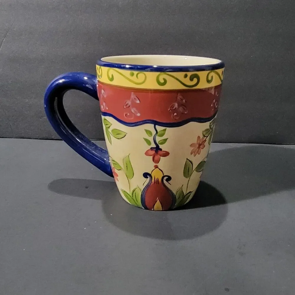 Pier 1 Valarta Floral  Coffee Mug